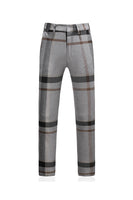 Load image into Gallery viewer, Grey Stripe Notched Lapel Men's 3 Pieces Suits