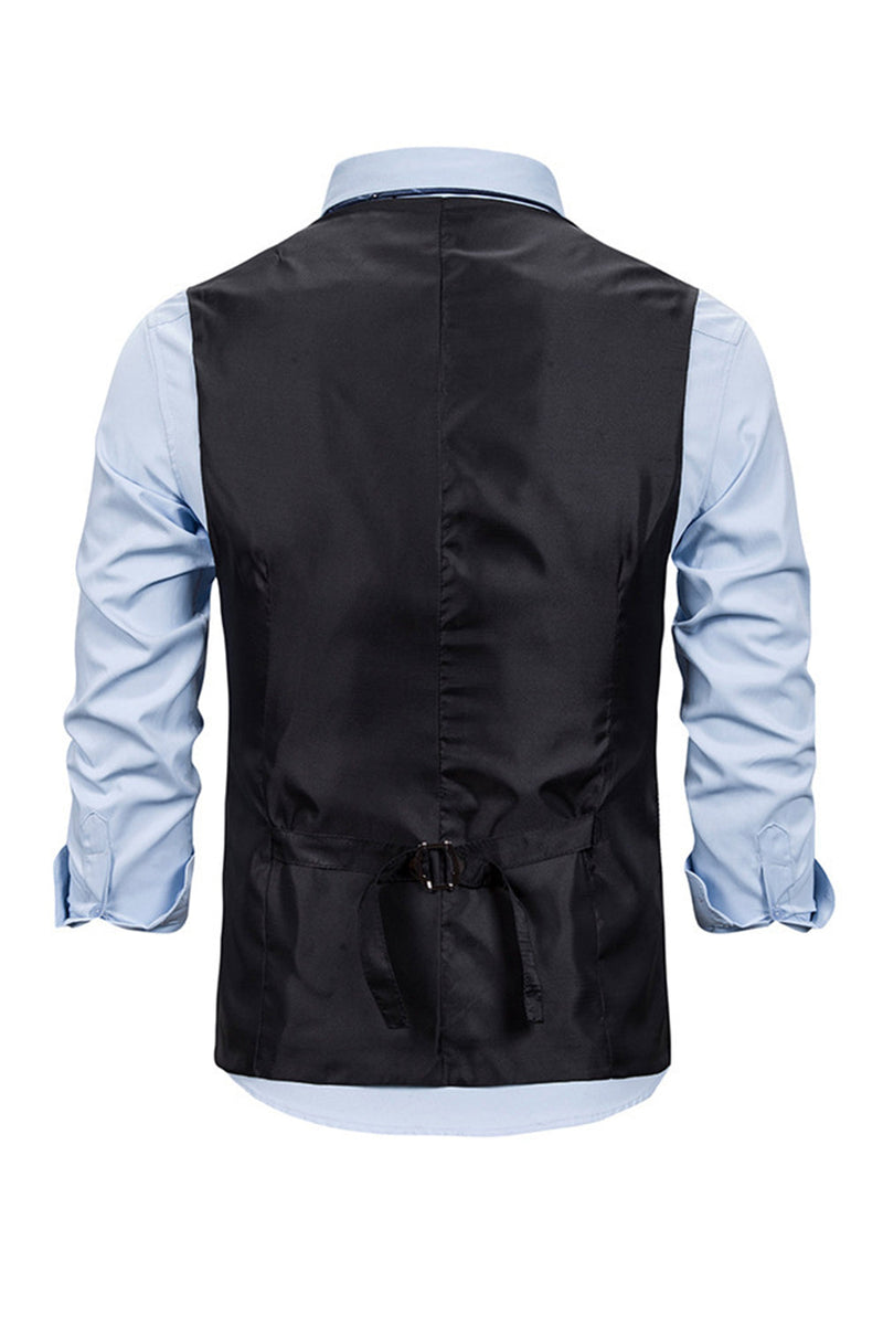 Load image into Gallery viewer, V Neck Single Breasted Men's Grey Casual Vest