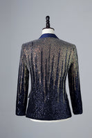 Load image into Gallery viewer, Glitter Navy Sequins Single-Breasted  Men's Blazer