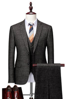 Load image into Gallery viewer, Black 3-Pieces Wedding Suits Tuxedo