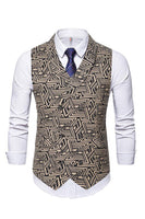 Load image into Gallery viewer, Shawl Collar Double Breasted Slim Fit Light Brown Men's Suit Vest