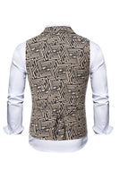 Load image into Gallery viewer, Shawl Collar Double Breasted Slim Fit Light Brown Men's Suit Vest