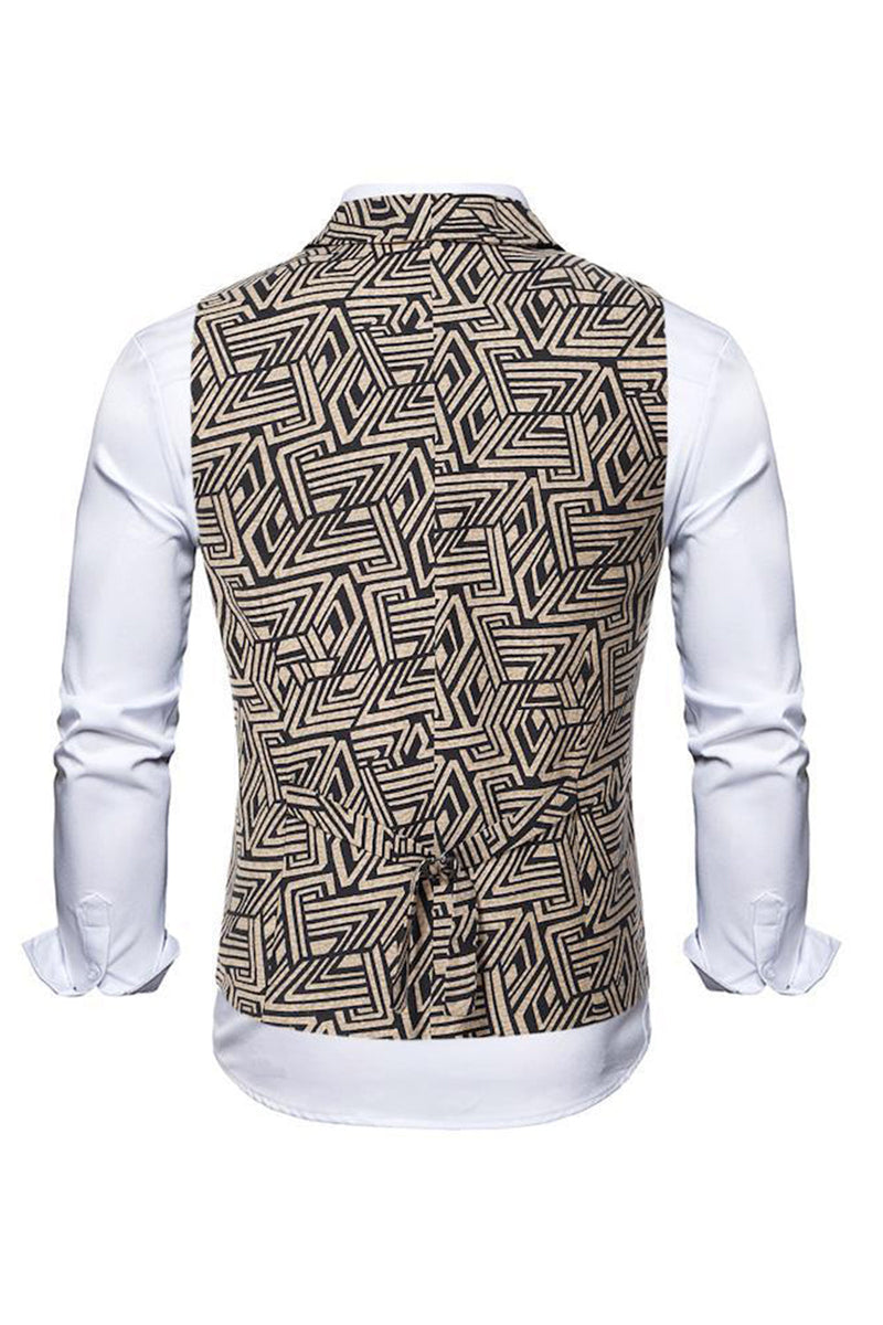 Load image into Gallery viewer, Shawl Collar Double Breasted Slim Fit Light Brown Men's Suit Vest