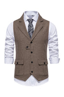 Load image into Gallery viewer, Single Breasted Lapel Navy Men's Suit Vest