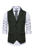Load image into Gallery viewer, Single Breasted Lapel Navy Men's Suit Vest