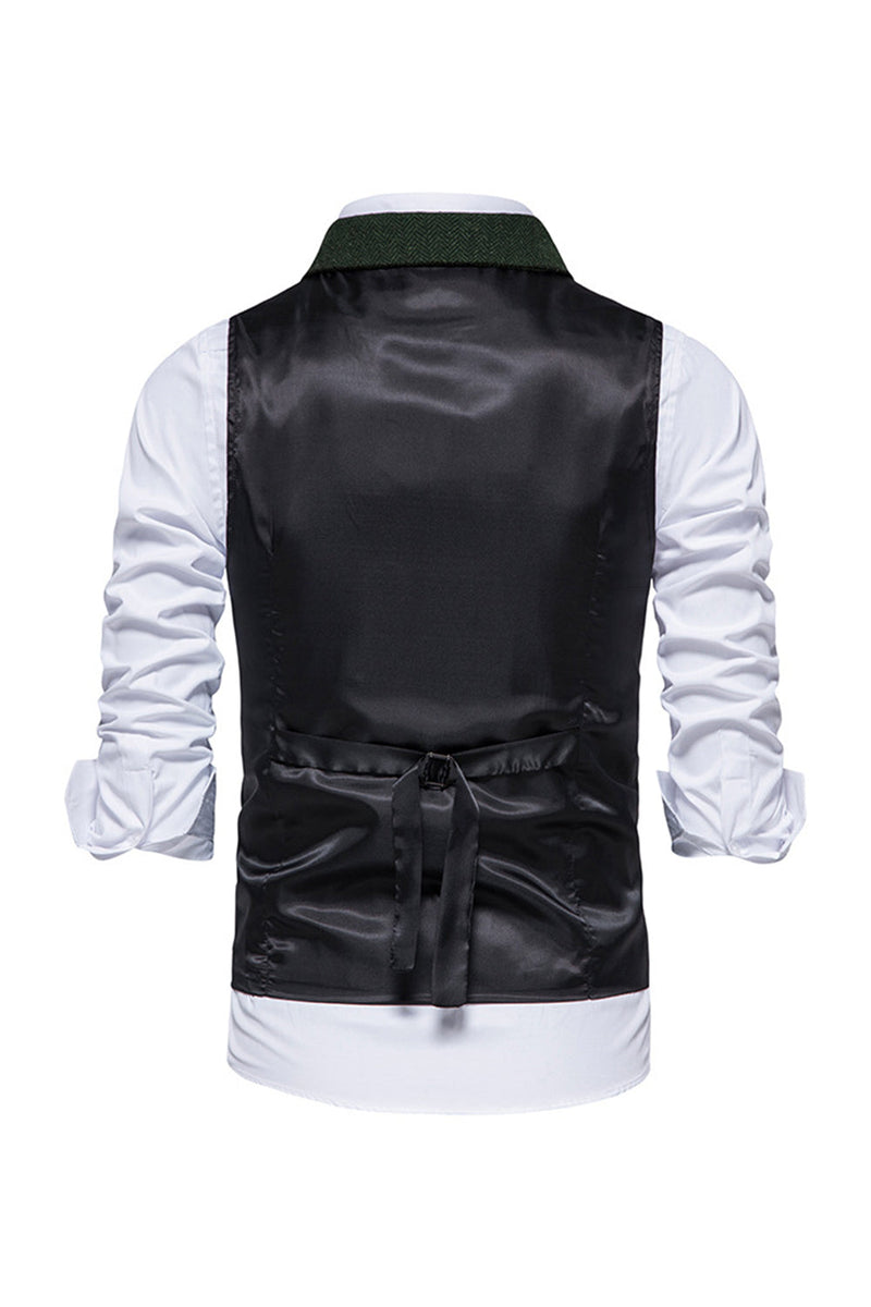 Load image into Gallery viewer, Single Breasted Lapel Navy Men's Suit Vest