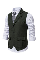 Load image into Gallery viewer, Single Breasted Lapel Navy Men's Suit Vest