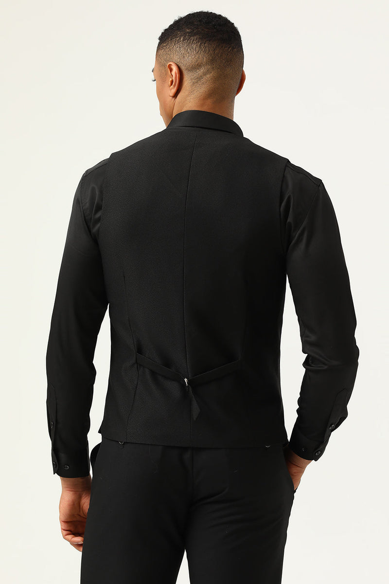 Load image into Gallery viewer, 3 Piece Black Red Shawl Lapel Men's Prom Suits