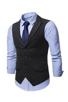 Load image into Gallery viewer, Peak Lapel Single Breasted Woolen Men's Vest
