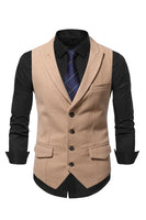 Load image into Gallery viewer, Peak Lapel Single Breasted Woolen Men's Vest