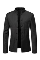 Load image into Gallery viewer, Brown Stand Collar Single Breasted Men's Blazer