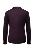 Load image into Gallery viewer, Navy Stand Collar Single Breasted Men's Blazer