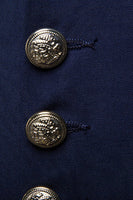 Load image into Gallery viewer, Navy Stand Collar Single Breasted Men's Blazer