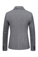 Load image into Gallery viewer, Khaki Plaid One Button Men's Blazer