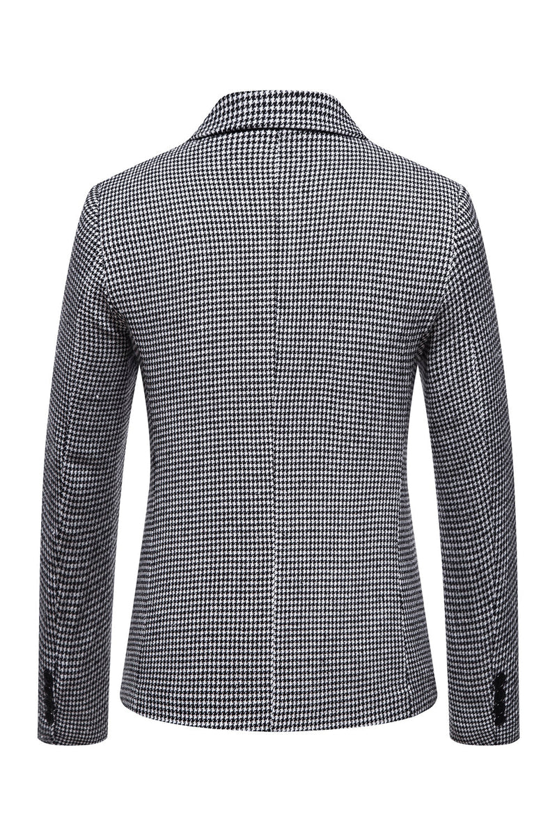 Load image into Gallery viewer, Khaki Plaid One Button Men's Blazer