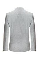 Load image into Gallery viewer, Grey Knitted Notched Lapel Men's Blazer