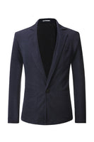 Load image into Gallery viewer, Grey Knitted Notched Lapel Men's Blazer