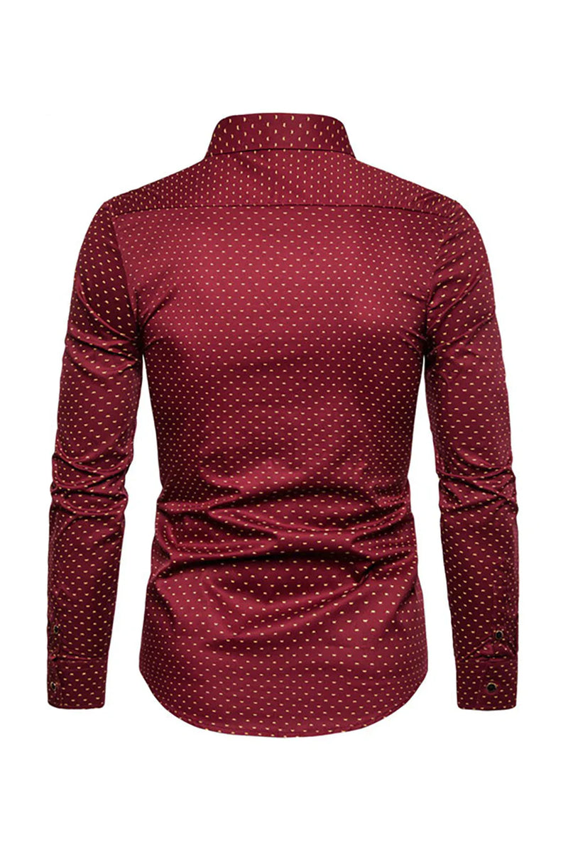 Load image into Gallery viewer, Fashion Print Long Sleeve Men's Plus Size Shirt