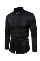 Load image into Gallery viewer, Lapel Long Sleeve Men's Casual Plus Size Shirt
