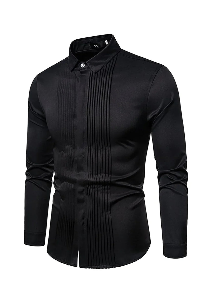 Load image into Gallery viewer, Lapel Long Sleeve Men's Casual Plus Size Shirt