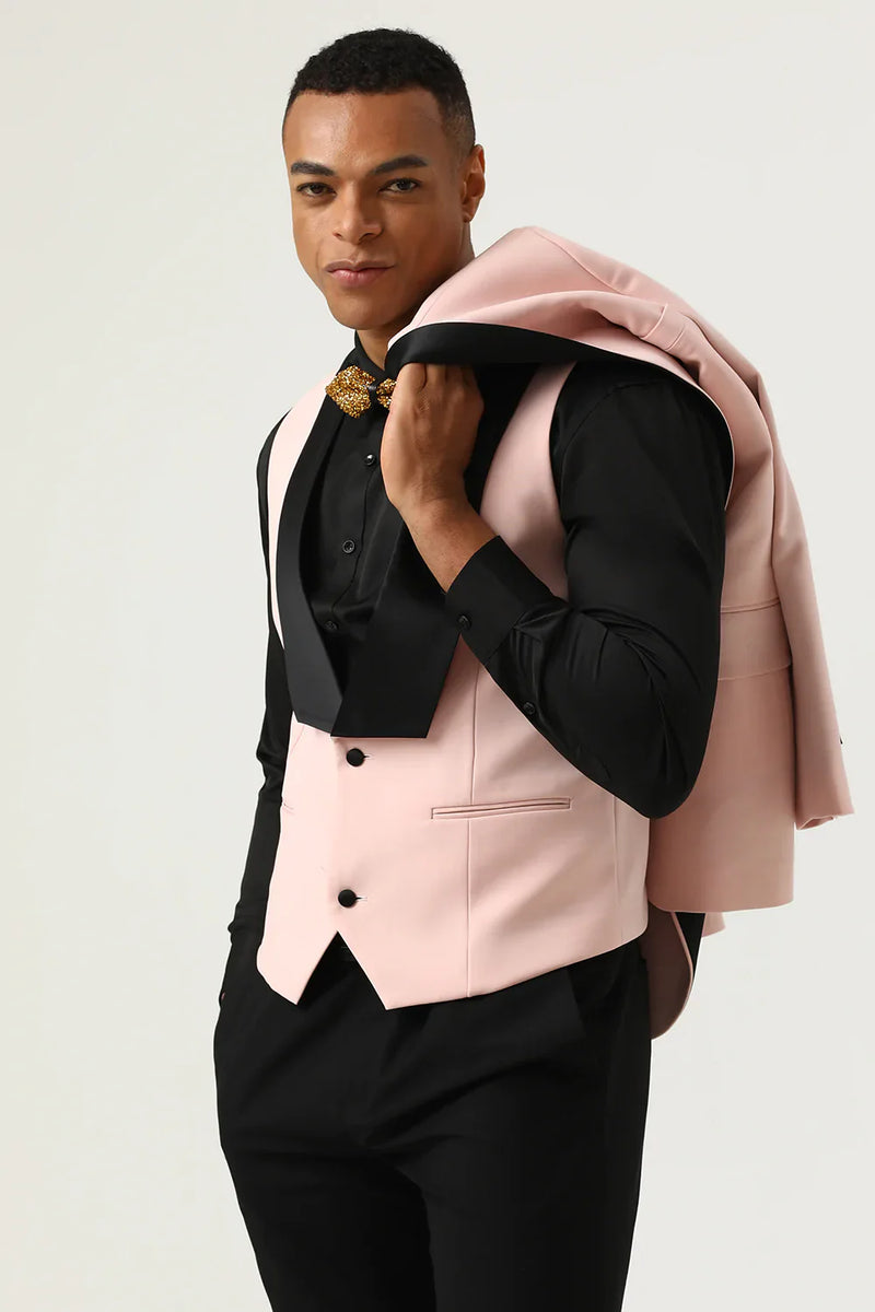 Load image into Gallery viewer, Pink Shawl Lapel 3 Piece Men's Prom Suits