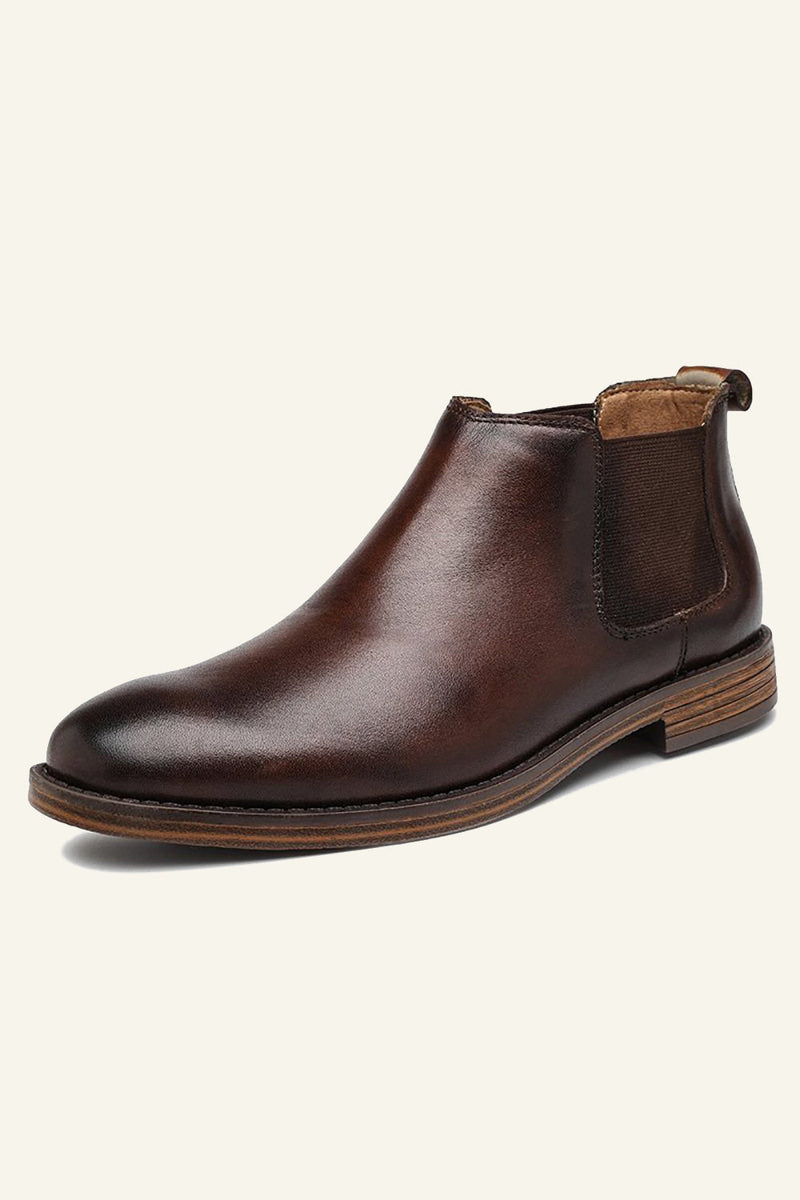 Load image into Gallery viewer, Round Toe High Top Casual British Vintage Leather Men's Shoes