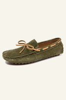 Load image into Gallery viewer, Soft Leather Slip-on Army Green Men's Shoes