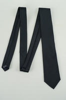 Load image into Gallery viewer, Black Solid Satin Party Tie