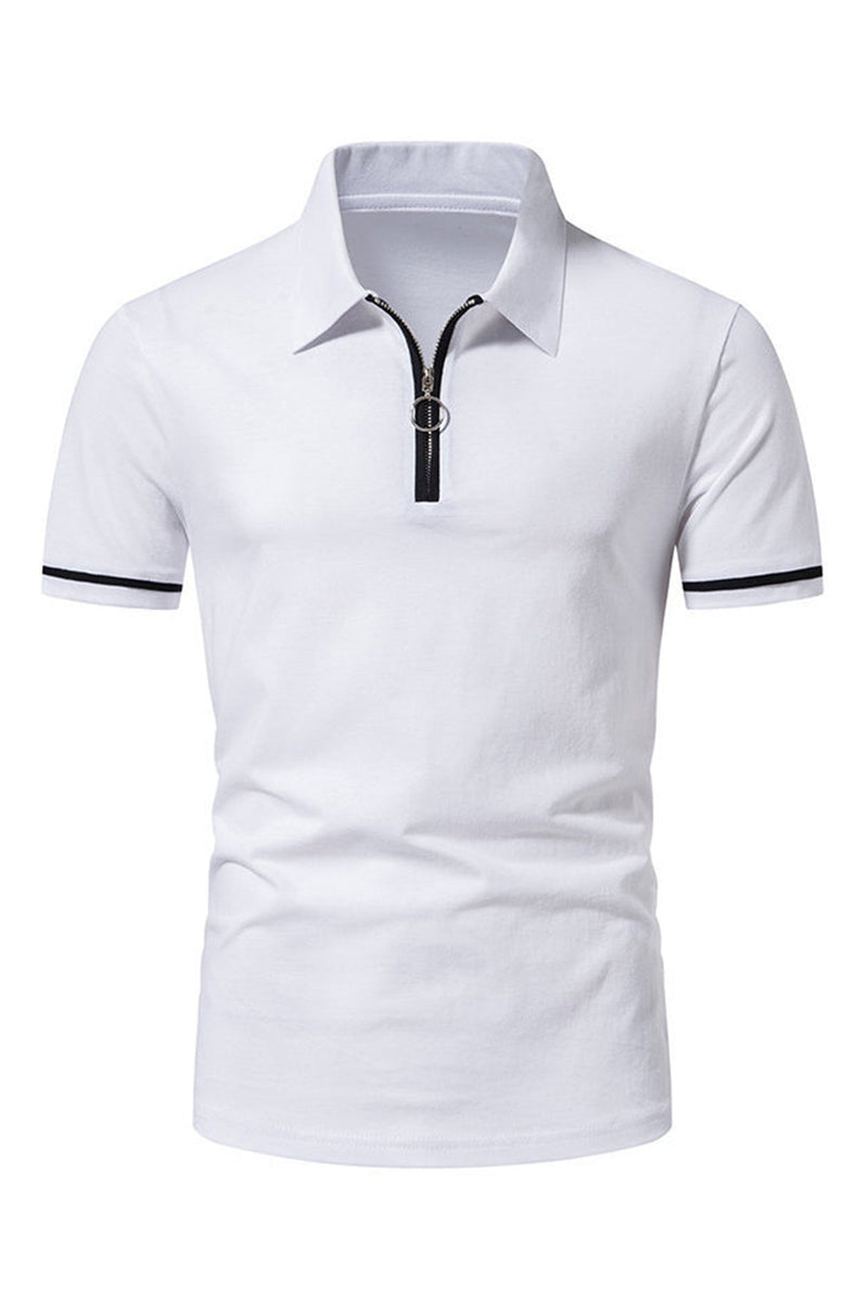 Load image into Gallery viewer, Casual Summer Short Sleeves Men's Tops with Zipper