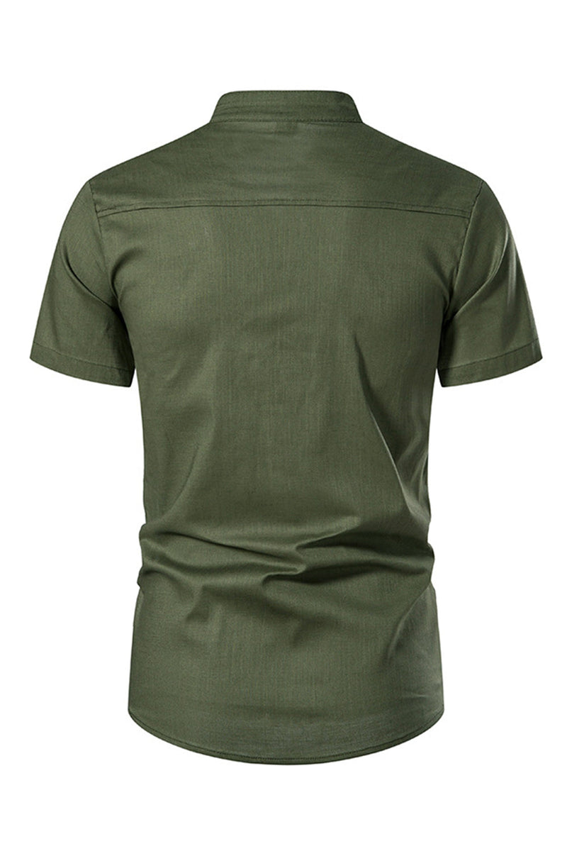 Load image into Gallery viewer, Slim Fit White Buttons Summer Men's Tops