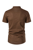 Load image into Gallery viewer, Slim Fit White Buttons Summer Men's Tops