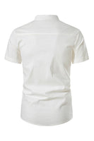 Load image into Gallery viewer, Slim Fit White Buttons Summer Men's Tops