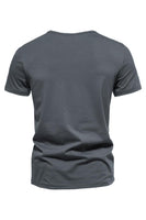 Load image into Gallery viewer, Black V-neck Short Sleeves Summer Men's Tops