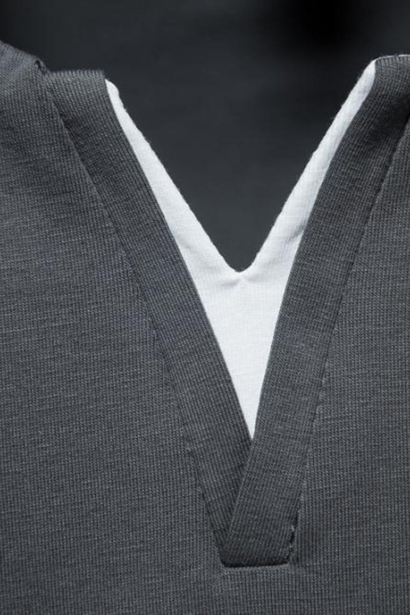 Load image into Gallery viewer, Black V-neck Short Sleeves Summer Men's Tops