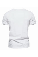 Load image into Gallery viewer, Black V-neck Short Sleeves Summer Men's Tops