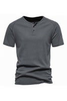 Load image into Gallery viewer, Buttons Summer Short Sleeves Casual Men's T-shirt