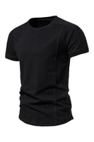 Load image into Gallery viewer, Slim Fit Black Summer Men's T-shirt