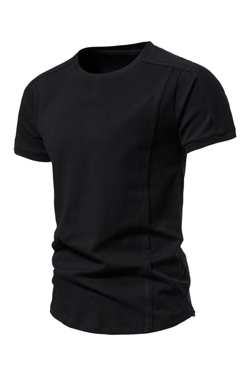 Load image into Gallery viewer, Slim Fit Black Summer Men's T-shirt