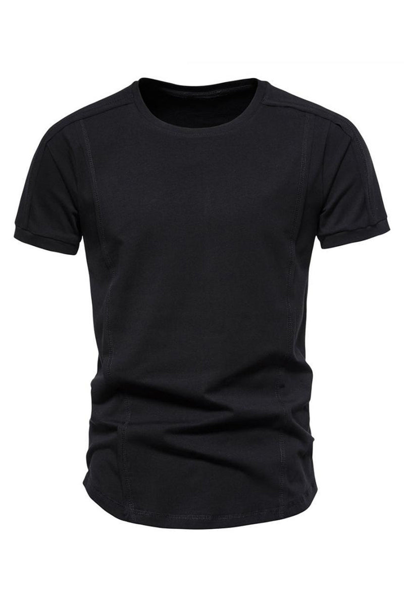 Load image into Gallery viewer, Slim Fit Black Summer Men's T-shirt