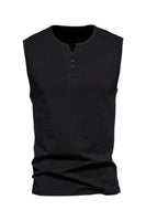 Load image into Gallery viewer, Summer Sleeveless Buttons Men's T-shirt
