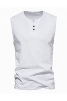 Load image into Gallery viewer, Summer Sleeveless Buttons Men's T-shirt