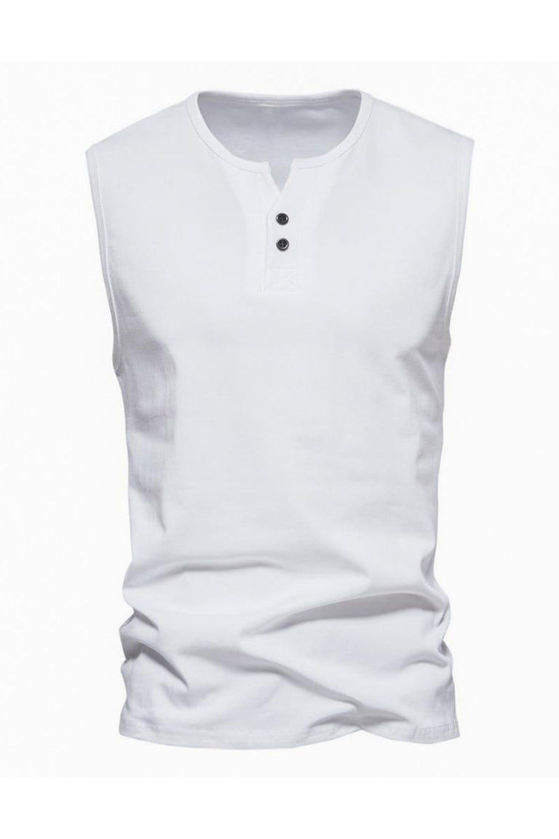 Load image into Gallery viewer, Summer Sleeveless Buttons Men's T-shirt