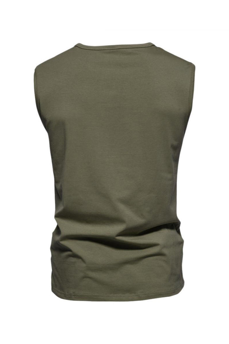 Load image into Gallery viewer, Summer Sleeveless Buttons Men's T-shirt