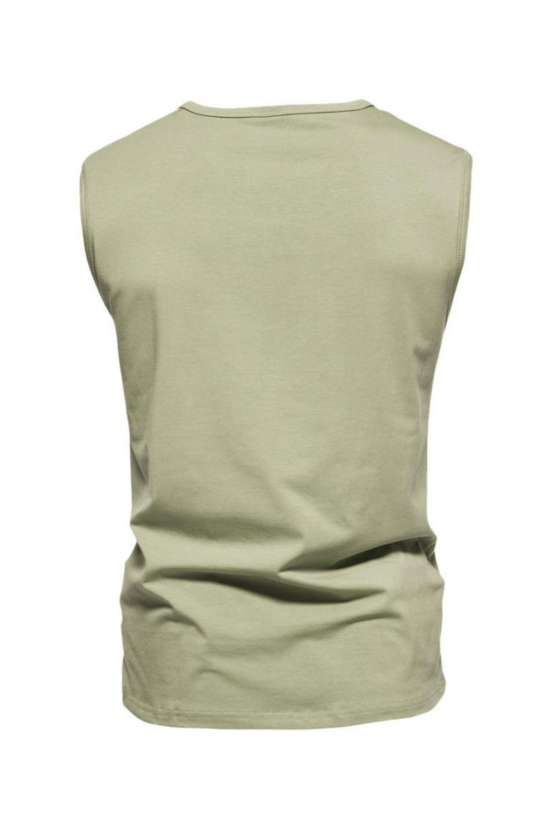 Load image into Gallery viewer, Summer Sleeveless Buttons Men's T-shirt