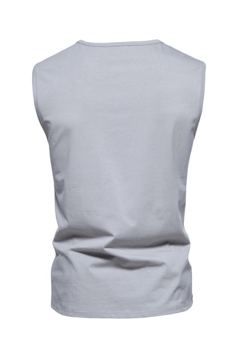 Load image into Gallery viewer, Summer Sleeveless Buttons Men's T-shirt