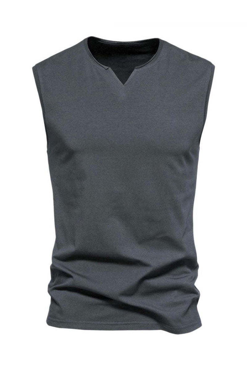 Load image into Gallery viewer, Sleeveless Black V-neck Summer Men's T-shirt