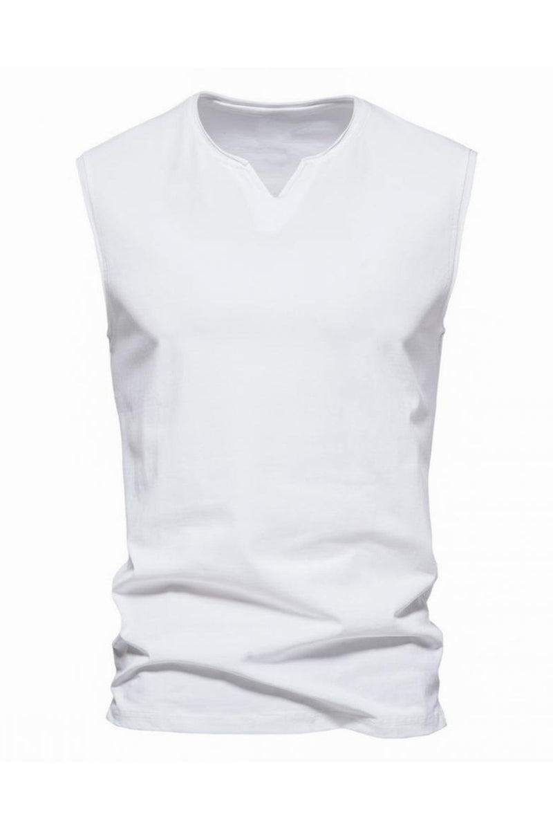 Load image into Gallery viewer, Sleeveless Black V-neck Summer Men's T-shirt