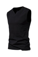 Load image into Gallery viewer, Sleeveless Black V-neck Summer Men's T-shirt