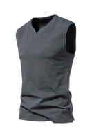 Load image into Gallery viewer, Sleeveless Black V-neck Summer Men's T-shirt