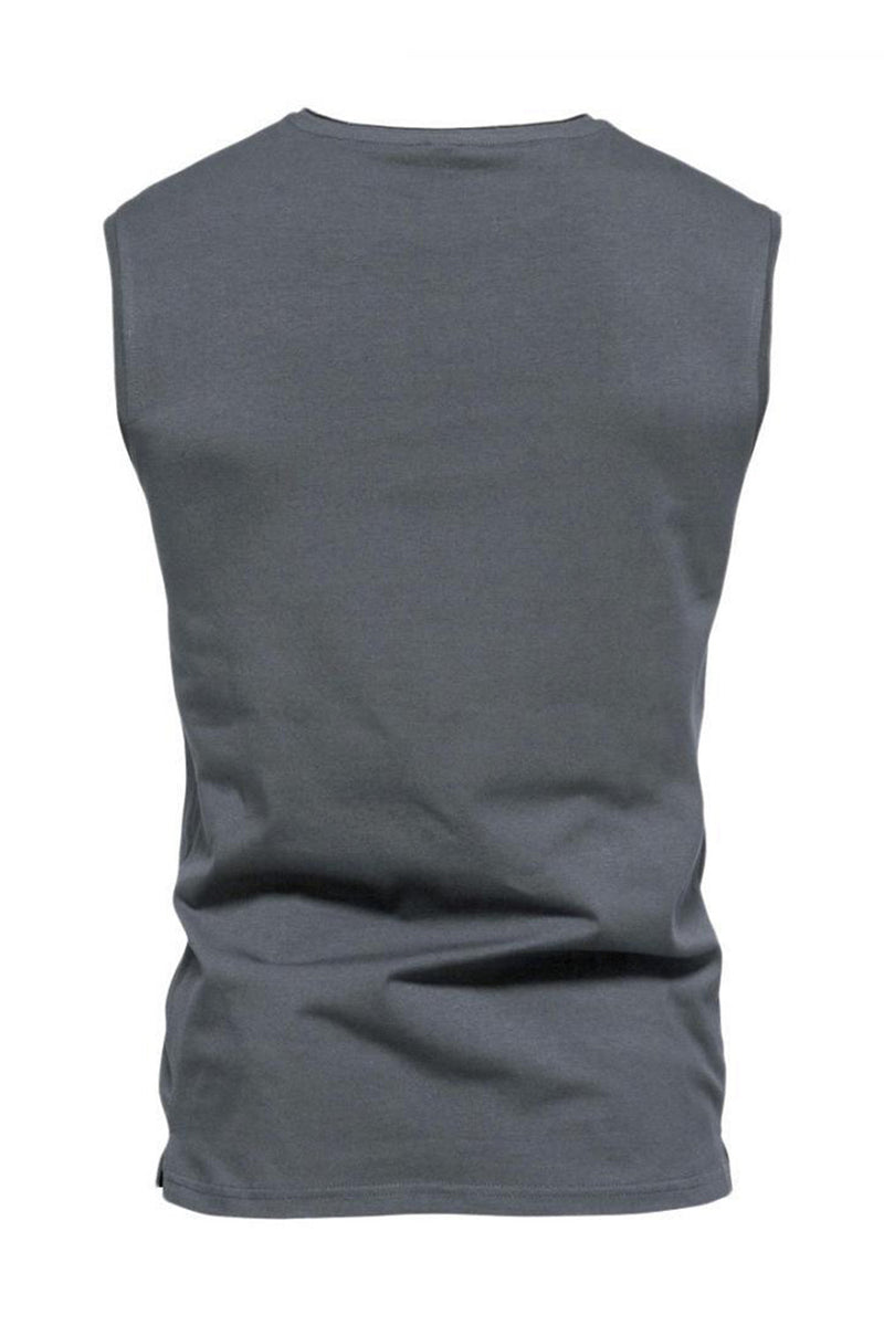 Load image into Gallery viewer, Sleeveless Black V-neck Summer Men's T-shirt